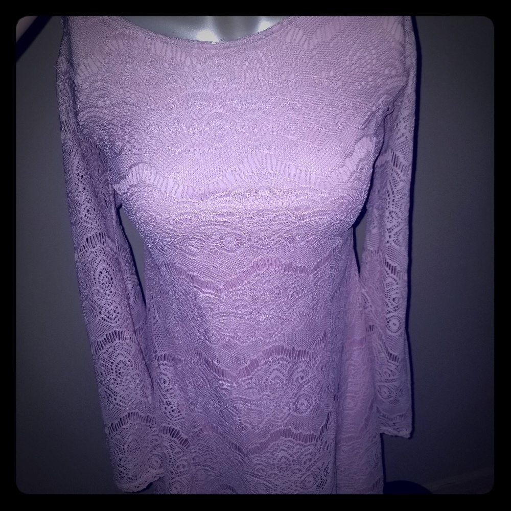 Blush lace dress